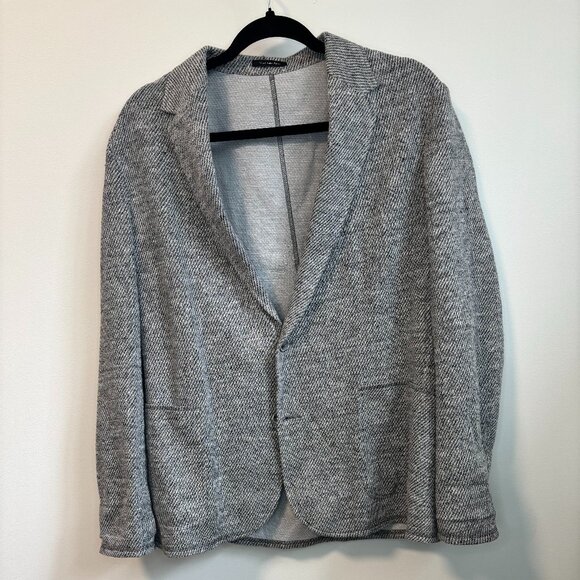 Robert Barakett Grey Knit Blazer Jacket - Picture 1 of 1
